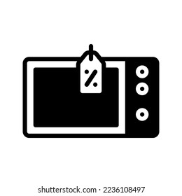 Sale microwave icon vector illustration logo template isolated on white background