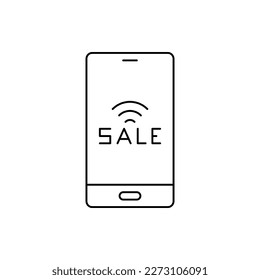 sale, mobile, phone, sale on phone icon