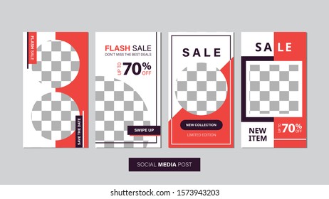 Sale mobile template collection for promotion sale. Editable mobile banner for stories or social media post, web and internet. Promotion sale bundle