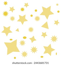Sale and New Label collection set. Sale tags 30, 50, 70. Set of sale sticker, price tag, starburst, quality mark, sunburst badges, retro stars