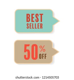 Sale and new tag label. Price banner sticker vector design.