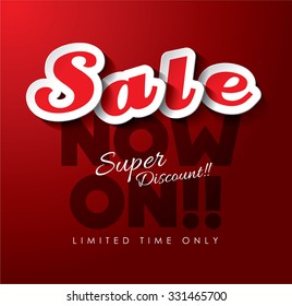 Venta Ahora En El Diseño Del Vector