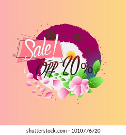 sale off 20%, beautiful greeting card