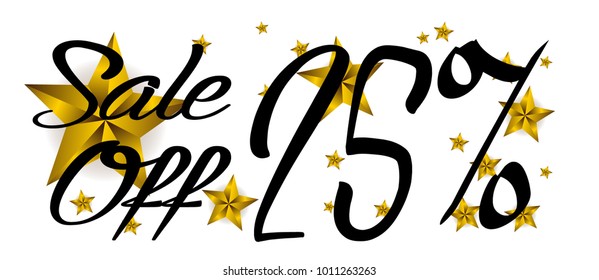 sale off 25% label