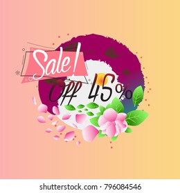 sale off 45%, discount label