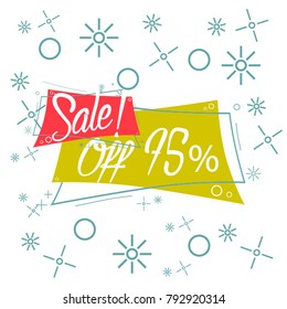 Sale off 75%, discount label