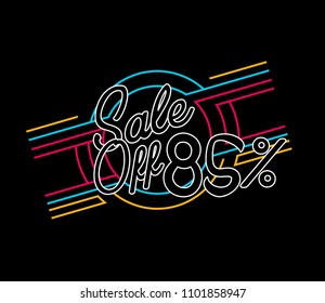 sale off 85%, vector beautiful greeting card or background with neon concept colours