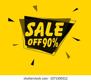 sale off 90%, square sign or label for holidays event poster festival theme