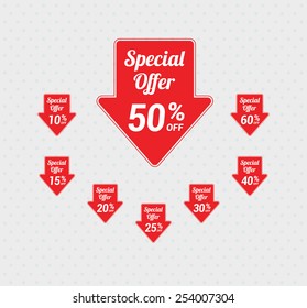Sale % Off Arrows