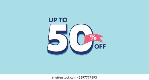 Sale off discount promotion set made of numbers . Vector Illustration ( Discount 50% percent)  ( special offer ) 