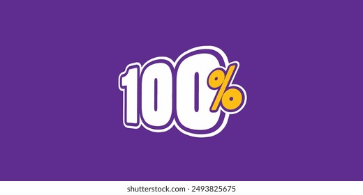 Sale off discount promotion set made of numbers . Vector Illustration of 100% percent discount  for your unique selling poster, banner ads.
