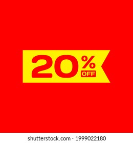 Sale OFF Discount Sticker. Red Tag