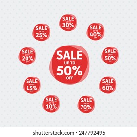 Sale % Off Red Vector