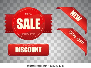 Sale offer badge. promo seals/stickers. Isolated vector illustration.