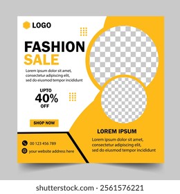 Sale Offer Design Banner Template pack. Social Media Post Fashion Square Flyer Template. Discount Poster Design Bundle Web Banner.