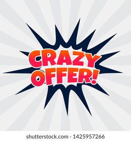 sale and offer expression background in comic style