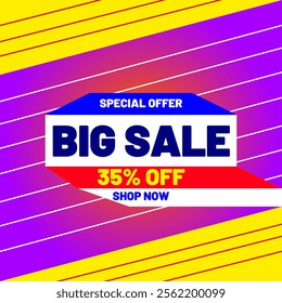 sale offer flat design 3d