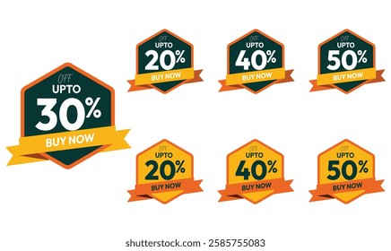 Sale offer modern style stickers, labels for Discount, sale vector ,Special offer discount label with different sale percentage. 20 30 50 70 off with transparent background ,sale offer, Special Offer