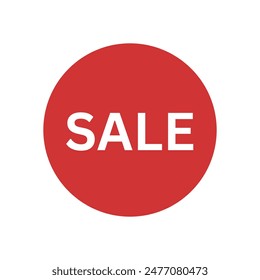 sale offer Round Shape banner template isolated with Red Background. stock clearance background. sale banner template design for web or social media, Sale special offer. abstract vector design.