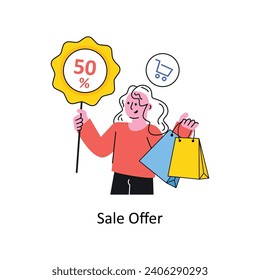 Sale Offer vector Filled outline Design illustration. Symbol on White background EPS 10 File 