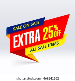 Sale On Sale Banner, Extra 25% Off All Sale Items