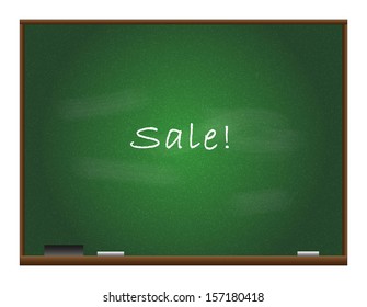 Sale on a Chalkboard, Vector Illustration