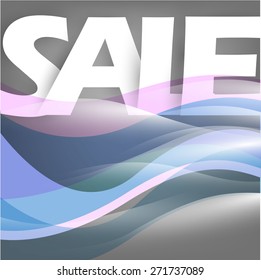 sale on a gray background with elements of abstraction for the banner