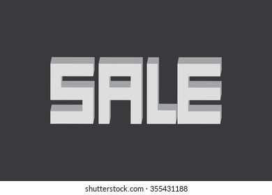 Sale on gray background, vector eps10 illustration