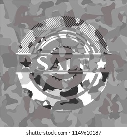 Sale on grey camouflage pattern