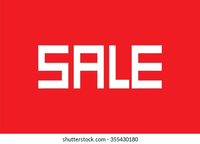 Sale on red background, vector eps10 illustration