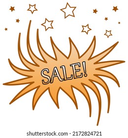 Sale on a white background. Vector illustration.