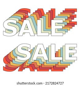 Sale on a white background. Vector illustration.