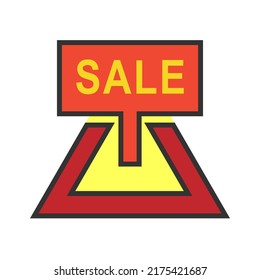 Sale on a white background. Vector illustration.