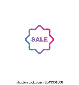 Sale outline gradient icon vector
