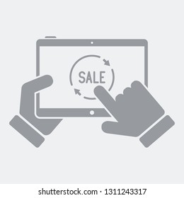 Sale page on tablet