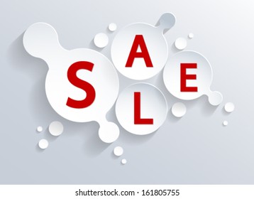 Sale Paper 3D Design. Vector eps10.