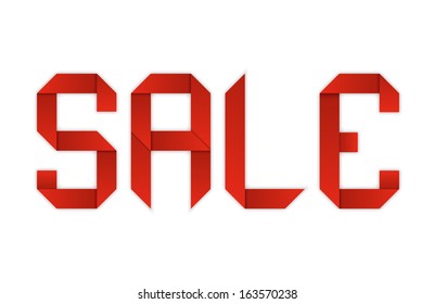Sale. Paper effect. Vector illustration