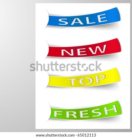 Sale paper labels. Vector