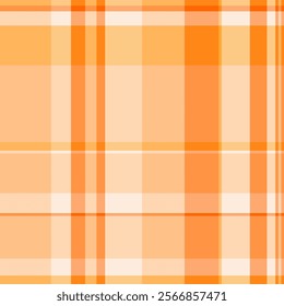 Sale pattern tartan seamless, back to school fabric texture vector. Fashion check textile background plaid in orange and light colors palette.