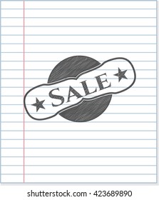 Sale pencil emblem