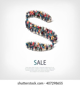 sale people sign 3d