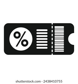 Sale percent card icon simple vector. Price sale tag. Rebate social offer