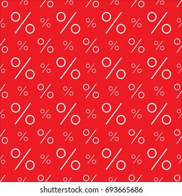 sale percent discount pattern red and white