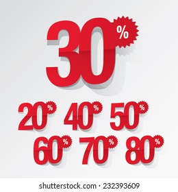 Sale percents tag set