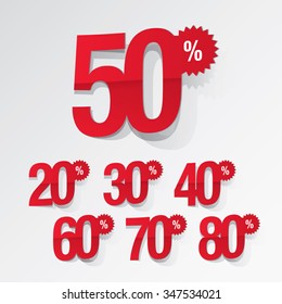 Sale percents tag set
