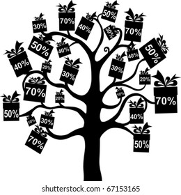 Sale percents. Vector.