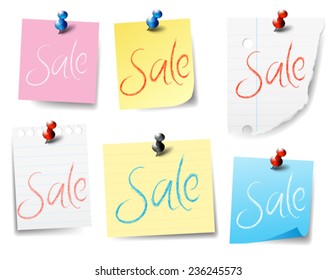 Sale Pinned Paper Notes