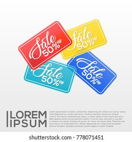 Sale Plastic Sticker Transparent Vector