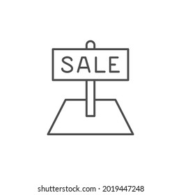 Sale plate line outline icon