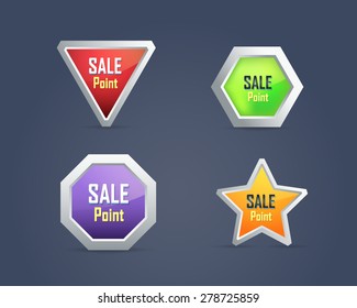 Sale Point Button/Icon Multicolored